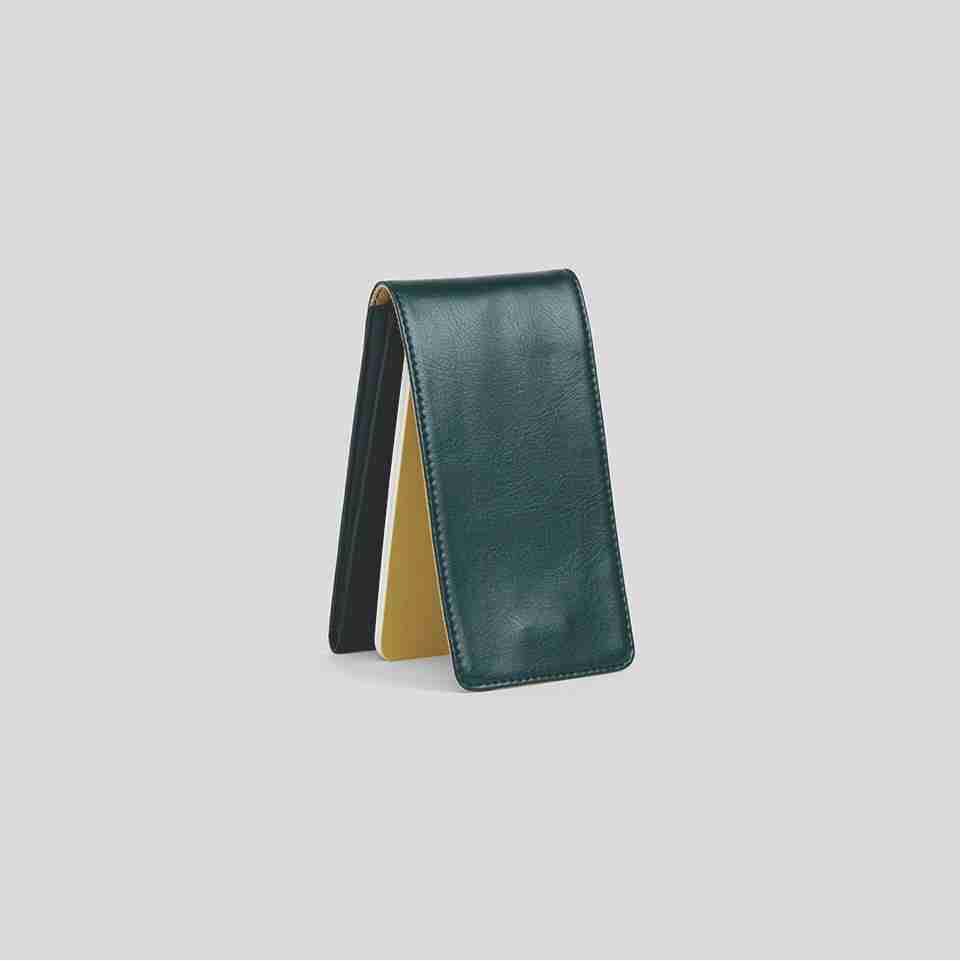 myPAPERCLIP Classic Edition Flippy Journal Nano Size Notebook | Mini Book For Gifting | Pocket Size Made Of Italian Vegan Leather | 96 Pages, Black, Pack of 1