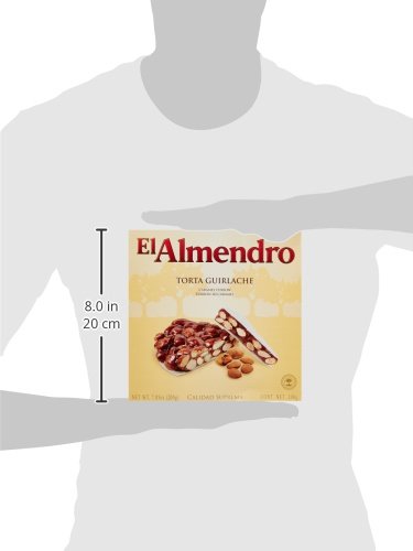 El Almendro Round Crunchy Almond Chocolate, Caramel Turron, 200G