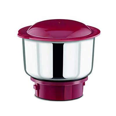 Bajaj Classic Mixer Grinder, 750W, 3 Jars (White and Maroon) (Indian Plug)