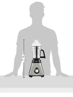 Preethi Steel Supreme MG-208 mixer grinder, 750 watt (Silver/ Black), 4 jars - Super Extractor juicer Jar, Vega W5 motor with 5yr Warranty & Lifelong Free Service