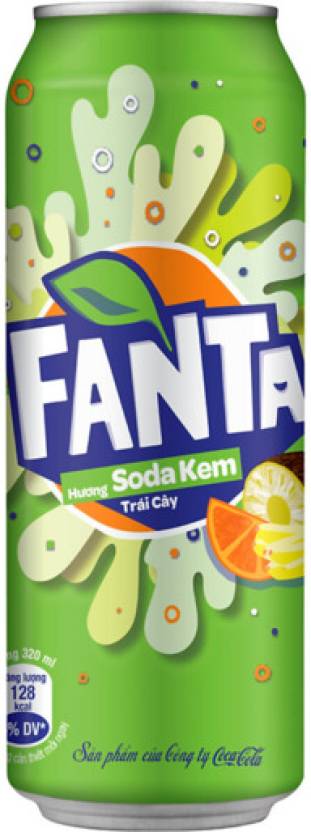 fanta Cream Soda Fruity Flavor Soft Drink (IMPORTED FROM VIETNAM)  (320 ml)