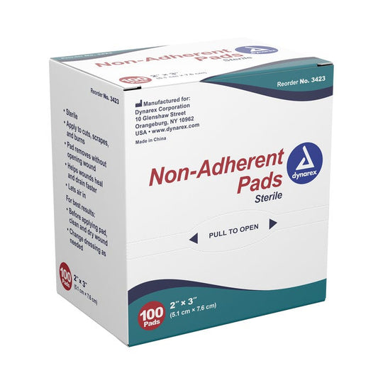 Non-Adherent Absorbent Gauze Pads, Sterile (Box)
