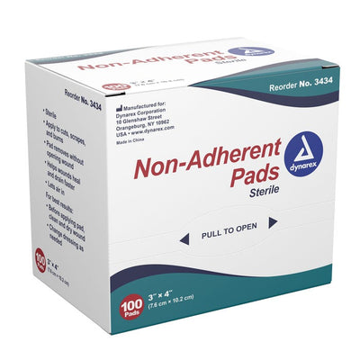 Non-Adherent Absorbent Gauze Pads, Sterile (Box)