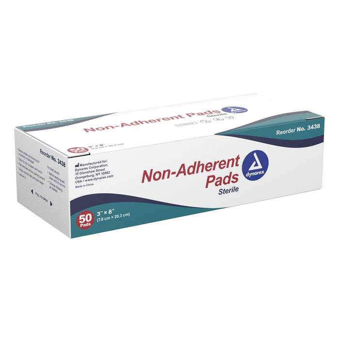 Non-Adherent Absorbent Gauze Pads, Sterile (Box)
