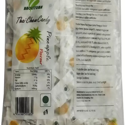 3x Haoliyuan Thai CHEW Candy Pineapple - 350gm each - 300pcs total - Pack of 3