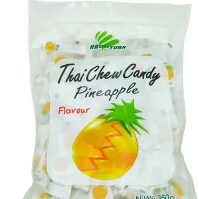 3x Haoliyuan Thai CHEW Candy Pineapple - 350gm each - 300pcs total - Pack of 3
