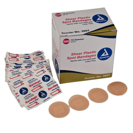 Sheer Plastic Spot Bandages