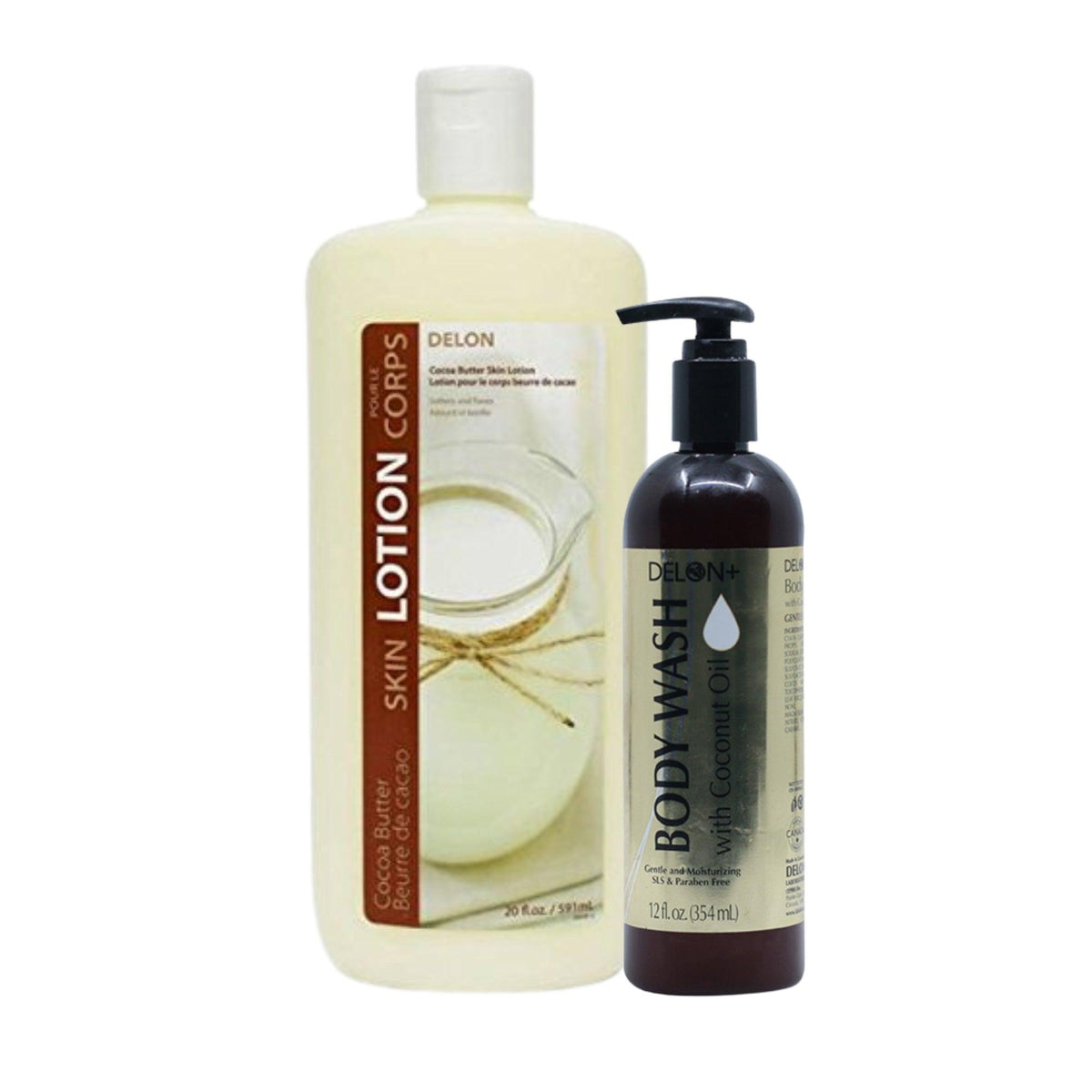 Coconut Oil Body Wash And Cocoa Butter Skin Lotion