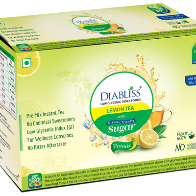 Diabliss Herbal Lemon Tea Sachets With Diabetic Friendly Sugar