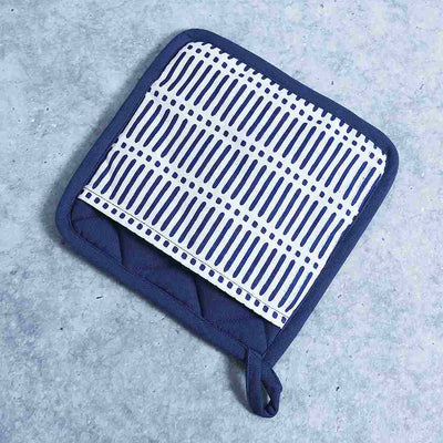 Como Pot holder with pocket - Blue