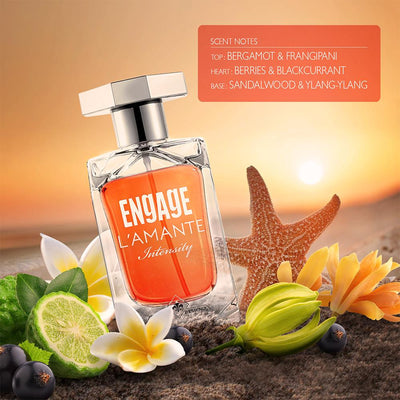 Engage L'amante Intensity Eau De Parfum for Women, Woody Fragrance (100 ml)