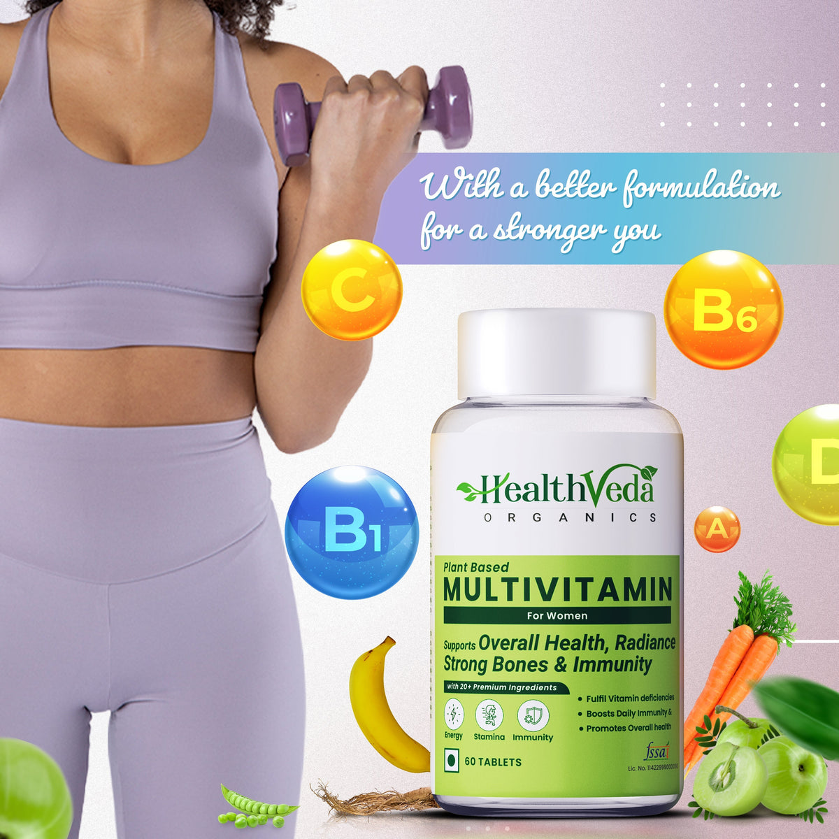 Health Veda Organics Multivitamin for Women Tablets For Women