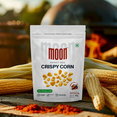Moon Freeze Dried Crispy Corn Smokey BBQ | ( Pack Of 3 ) 20 gms each