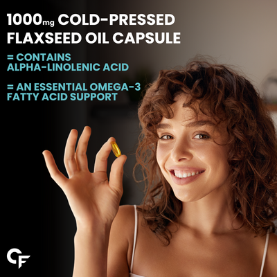 Carbamide Forte Cold Pressed Flaxseed Oil Omega 3 6 9 Capsules (1000mg) for Men and Women | Highest absorption of essential fatty acids | Supports Heart, Joints and Digestion - 120 Capsules