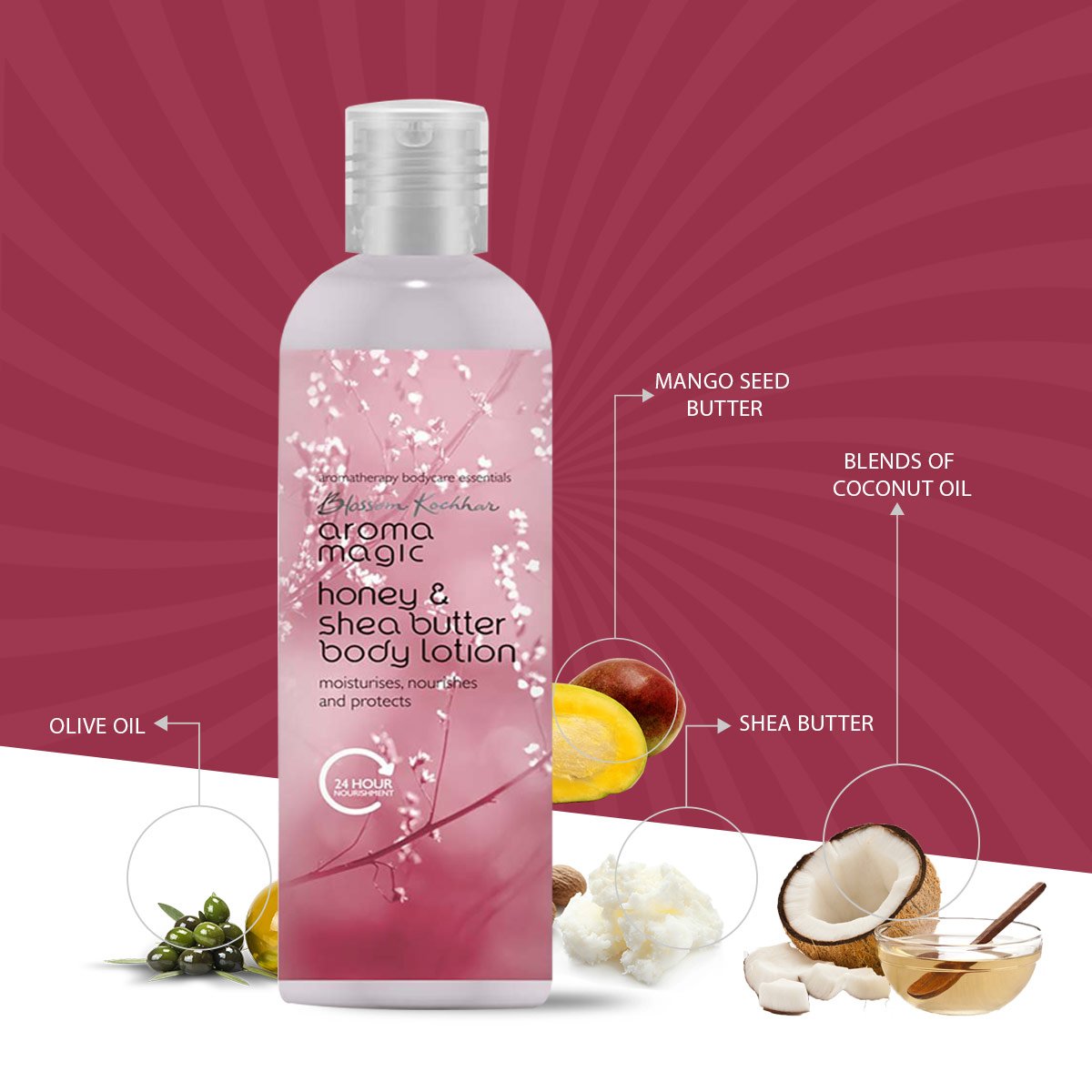 Aroma Magic Honey & Shea Butter Body Lotion (220 ml)