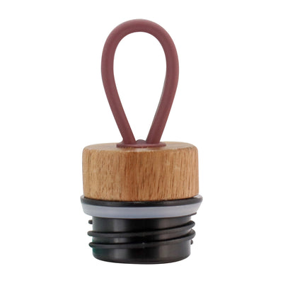 Bloom-Bot, 500ml, Stainless Steel Double wall Water Bottle, Spill & Leak-proof , Wooden Base, Rose Pearl, 2 Years Warranty