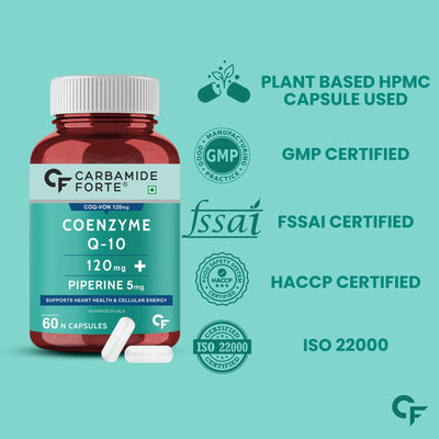 CF Coenzyme Q10 (CoQ10) 120mg with Piperine 5mg – 60 Capsules