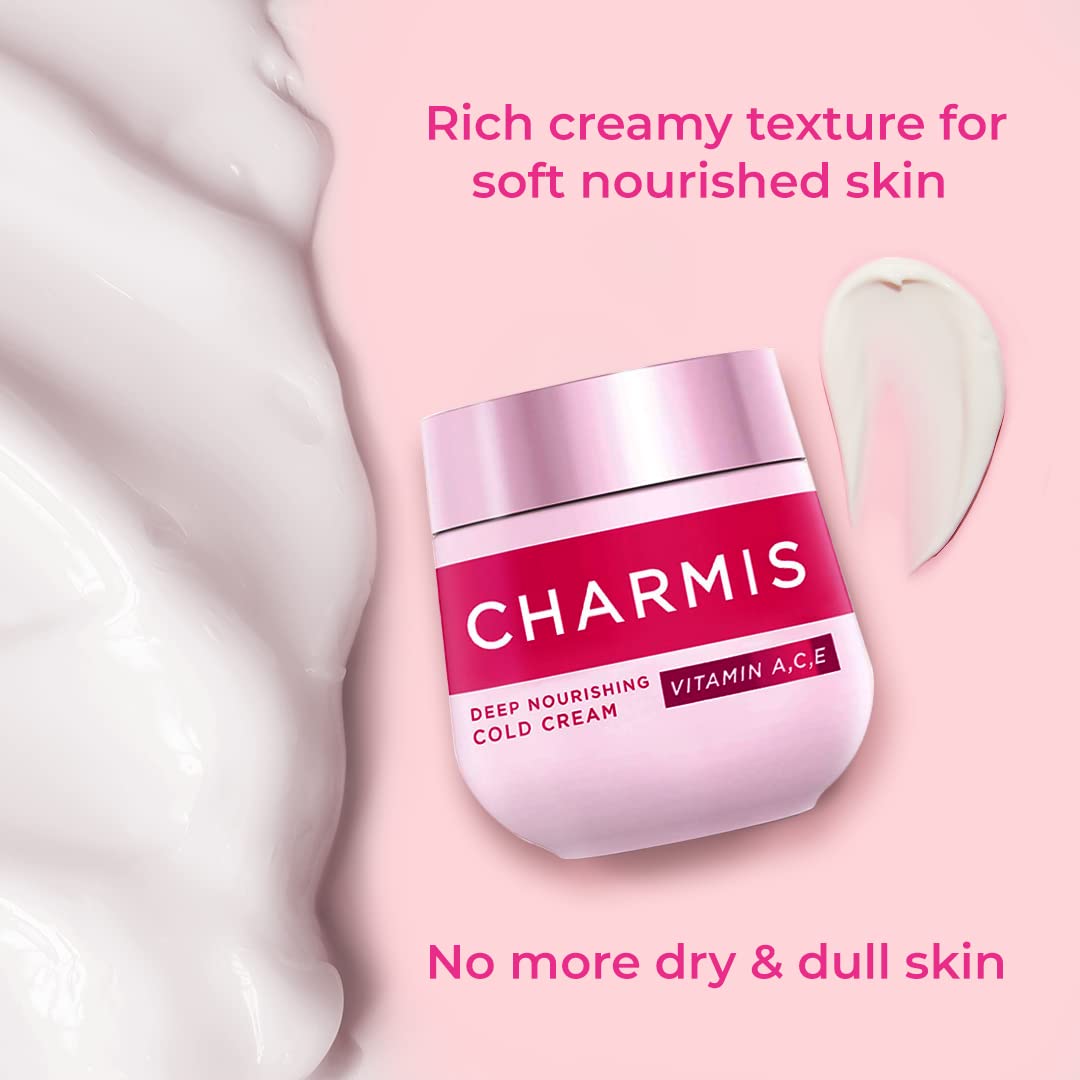 Charmis Deep Nourishing Cold Cream - 100 ml with Free Charmis Vitamin C Facewash - 50 ml