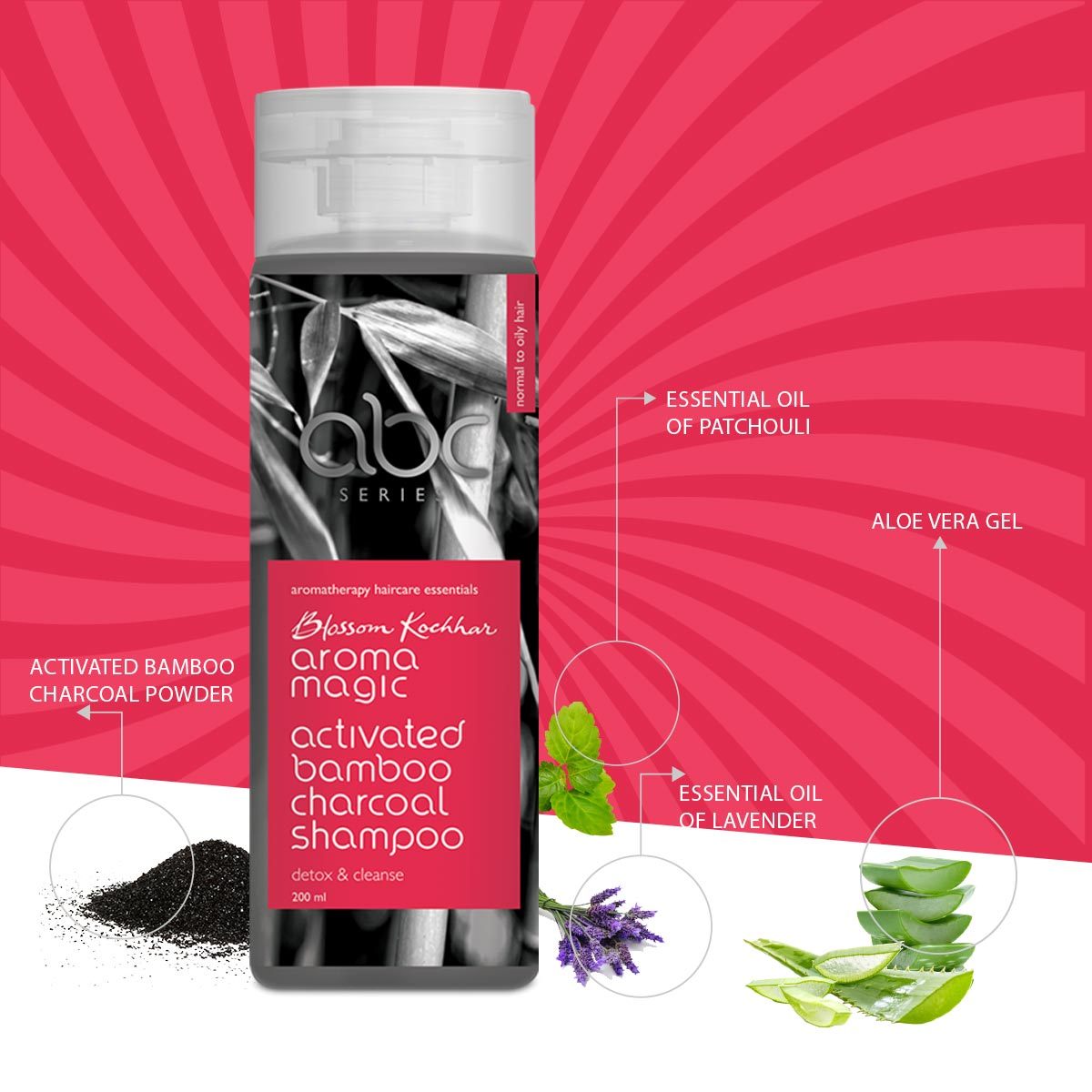 Aroma Magic Activated Bamboo Charcoal Shampoo (200 ml)