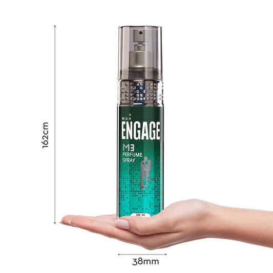 Engage M3 Perfume Spray for Men Fresh and Minty Fragrance, Skin Friendly Long Lasting (120 ml)