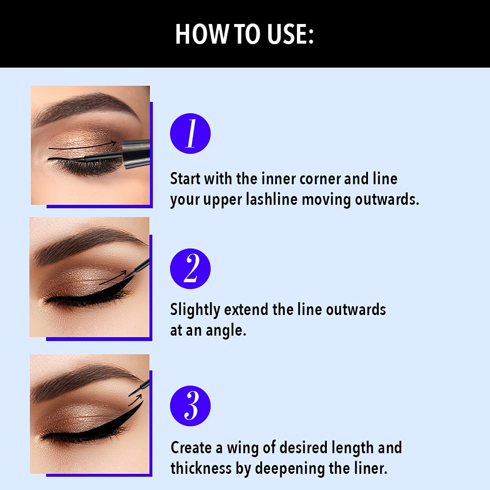 Blue Heaven Intense Black Liquid Eyeliner Glide-On (4 ml)