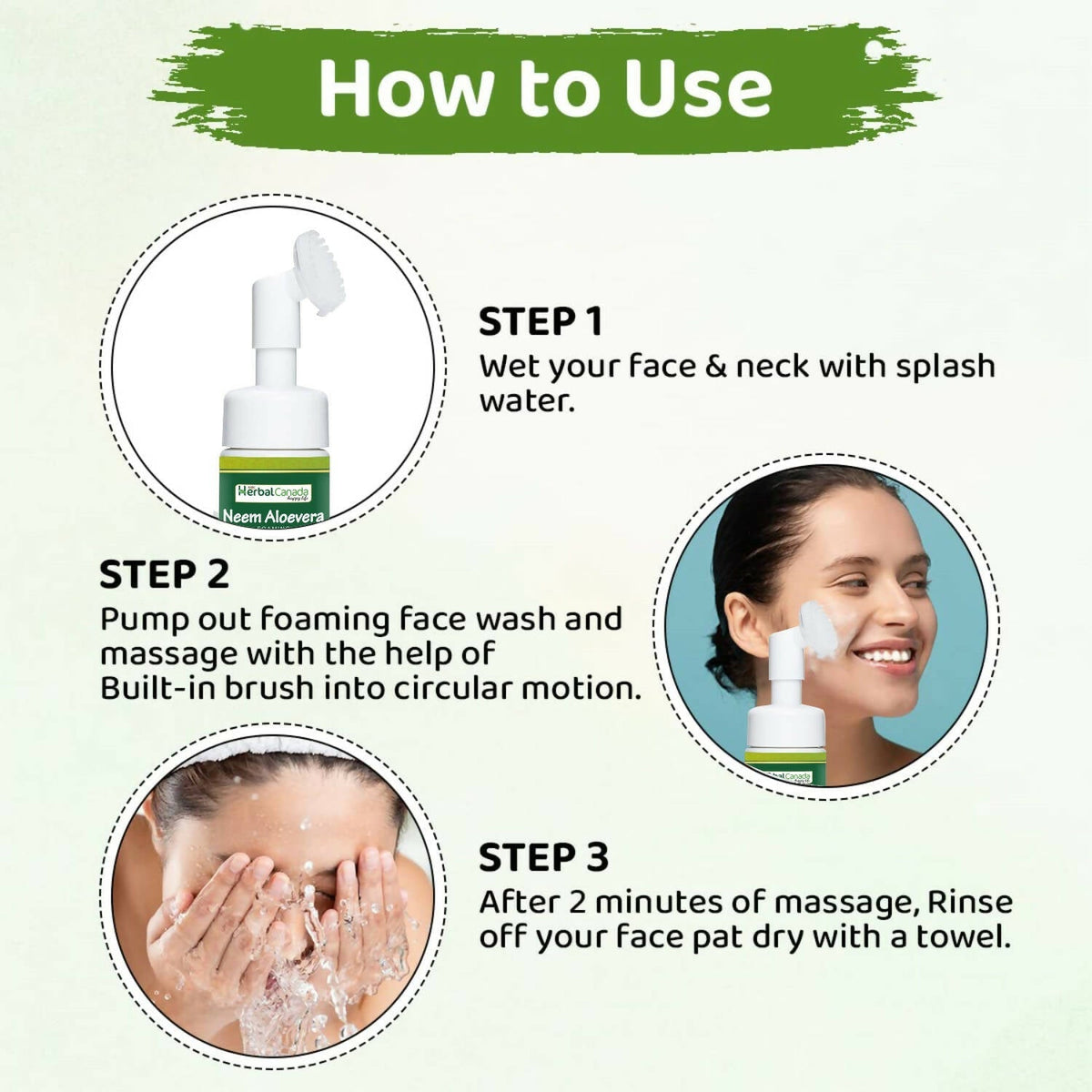 Herbal Canada Neem Aloe Vera Foaming Face Wash