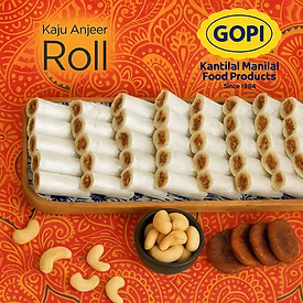 Kantilal Manilal's Gopi Sweets Kaju Anjeer Roll | 500 gms