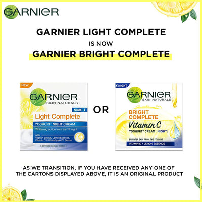 Garnier Bright Complete Vitamin C Yoghurt Night Cream