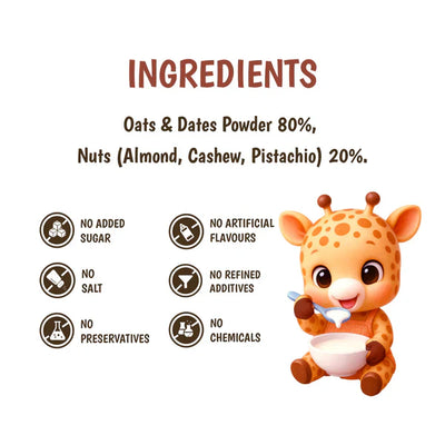 Junior's Nutrition Dates And Nuts Smoothie For Young Kids (18+ Months) | 500 gms