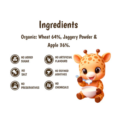 Junior's Nutrition Instant Wheat Apple Mix For Young Kids (6+ Months) | 500 gms