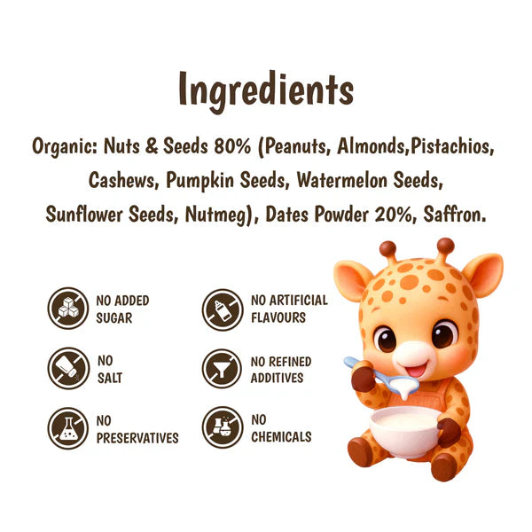 Junior's Nutrition Dry Fruit Powder For Young Kids (9+ Months) | 500 gms