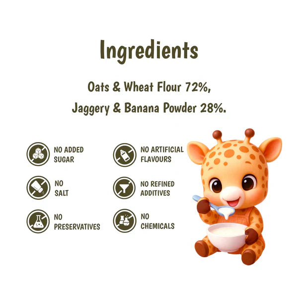 Junior's Nutrition Oats Banana Pancake For Young Kids (1+ Years) | 400 gms
