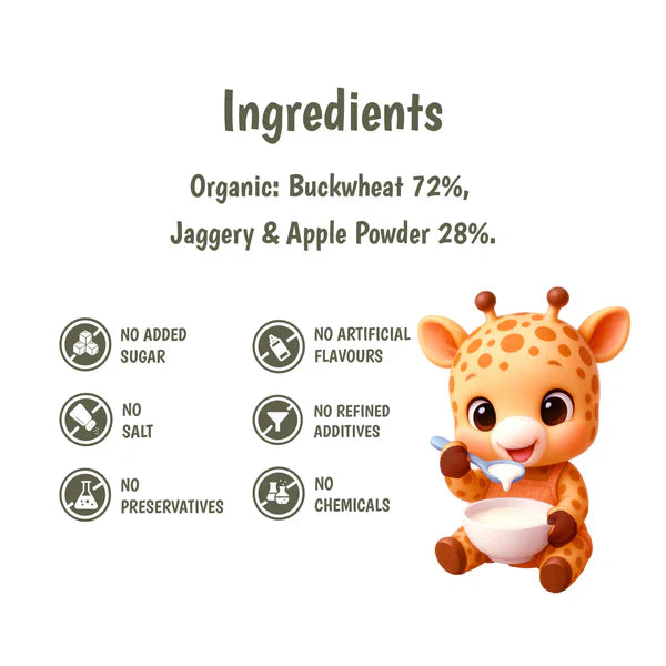 Junior's Nutrition Buckwheat Apple Pancake for Young Kids (1+ Years) | 400 gms