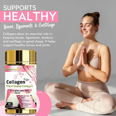 Vitaminnica Plant Based Collagen- Hyaluronic Acid & Vitamin C - Skin, Hair, Bones & Joints