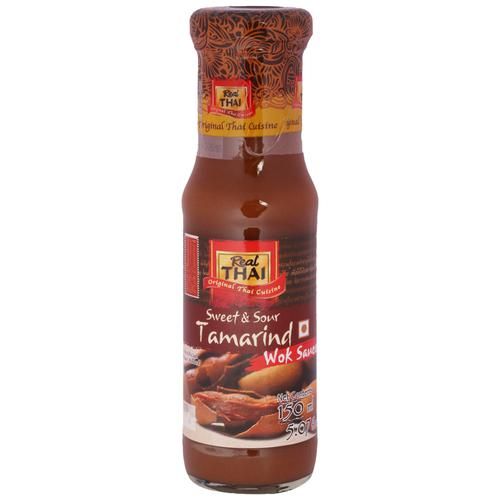 REAL THAI Sweet & Sour Tamarind Wok Sauce, 150 ml Bottle