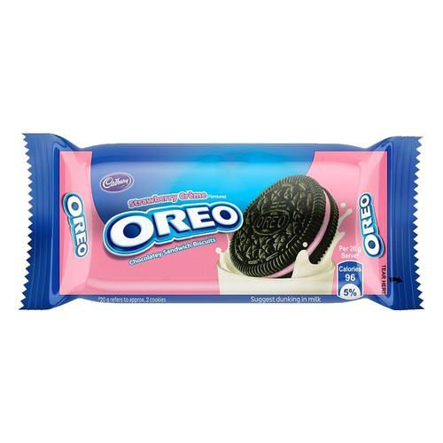 Cadbury Oreo Creame Biscuit - Strawberry, 46.3 g Pouch