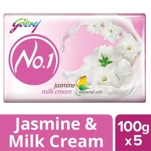 Godrej No.1 Jasmine & Milk Cream Bathing Soap