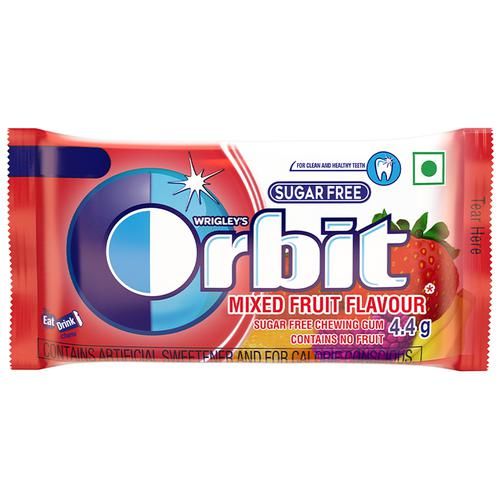 Orbit Sugar Free Mixed Fruit Flavour, 4.4 g