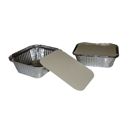 Freshon Big Aluminium Container With Lid, 100 pcs Pouch