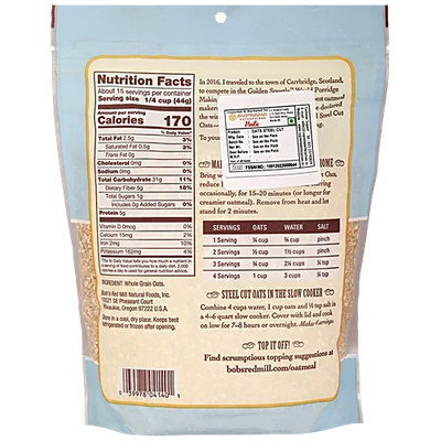 Bobs Red Mill Steel Cut Oats, 623 g