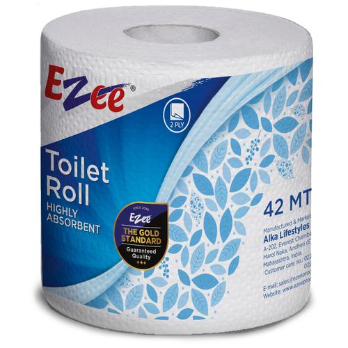 Ezee Alka Toilet Tissue Roll 2 Ply, 42 Meter