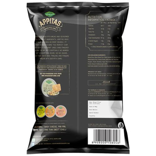 Appitas Chips - Pita, Parmesan And Mediterranean, 60 g