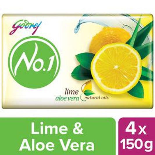 Godrej No.1 Lime & Aloe Vera Bathing Soap, Gives Fresh & Soft Skin