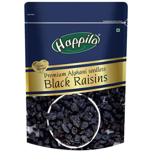 Happilo Premium Afghani Seedless Black Raisins, 250 g
