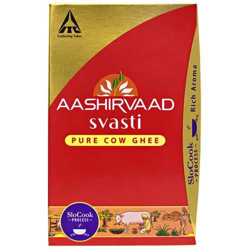 10x Aashirvaad Svasti Cow Ghee/Tuppa, 10Kg (1 L x10)