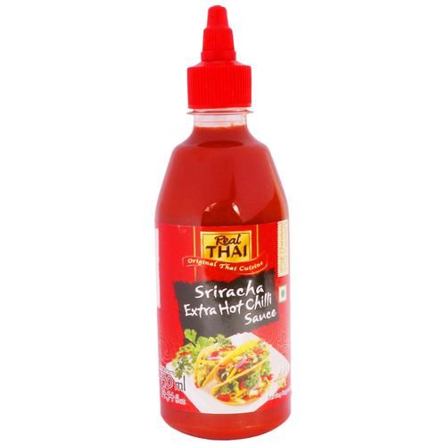 REAL THAI Sriracha Extra Hot Chilli Sauce, 430 ml Pet Bottle
