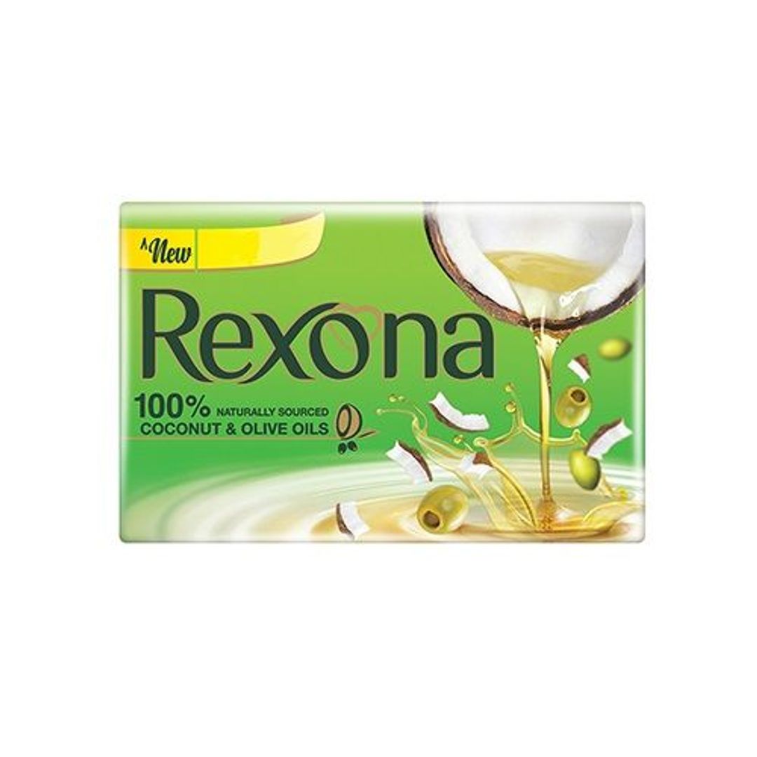Rexona Coconut & Olive Oil Soap Bar, 100% Naturally Sourced, 100