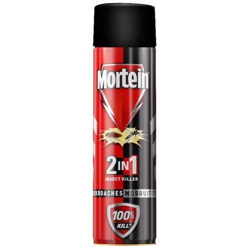 Mortein 2-In-1 Insect Killer Spray | Fastest Kill On Mosquitoes & Cockroaches, 200 ml