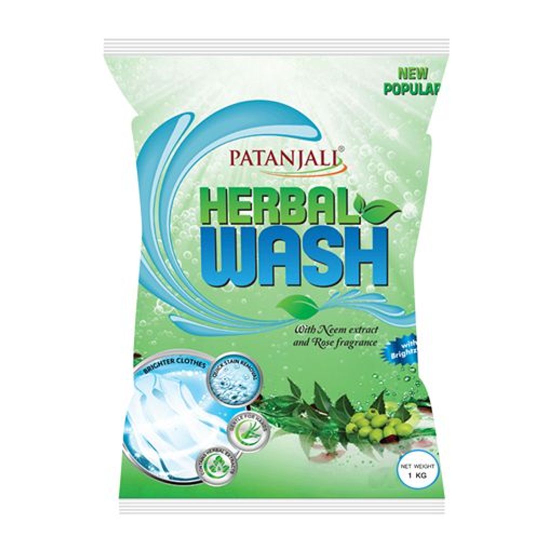 Patanjali Detergent Powder - Herbal Wash, 1 kg