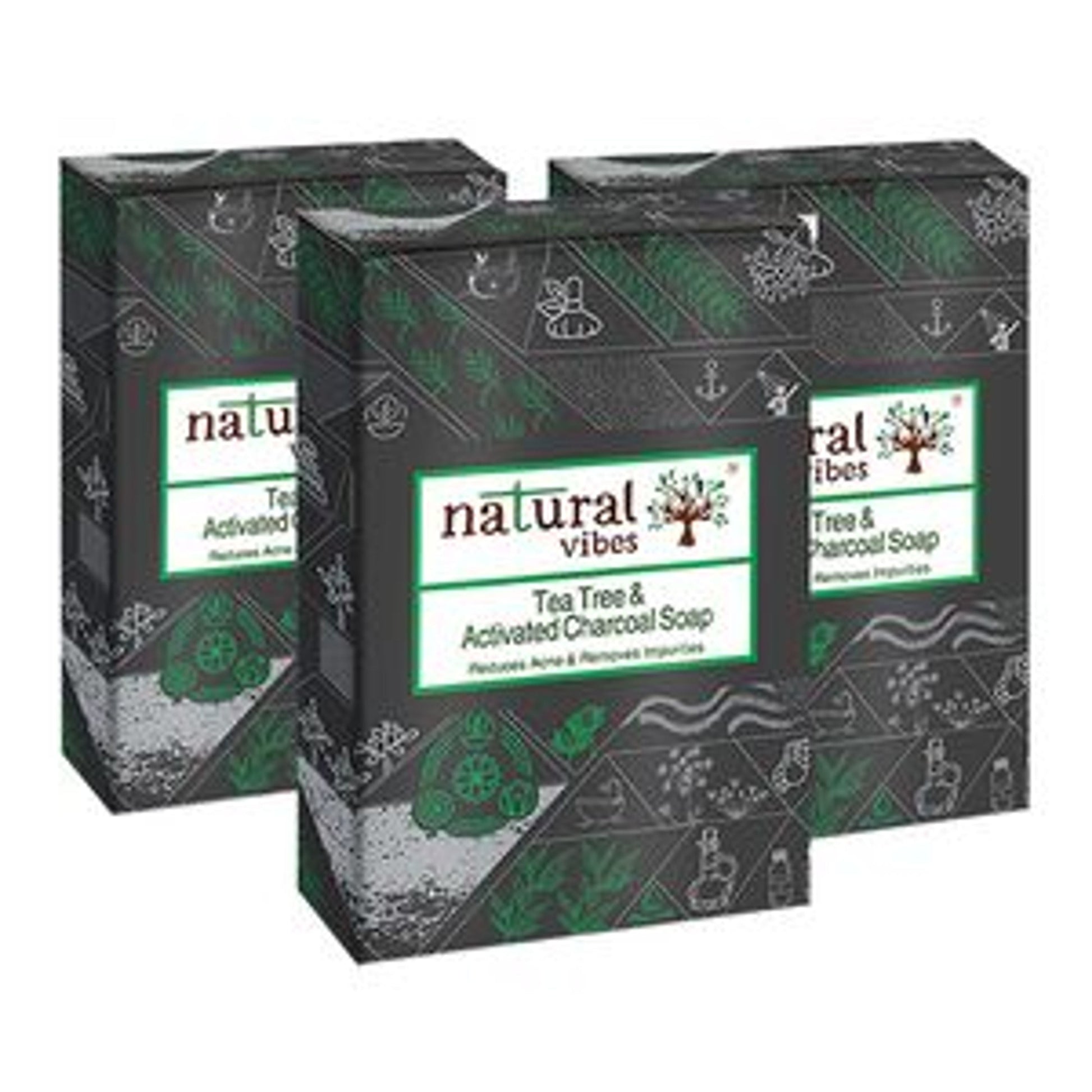 Natural Vibes Tea Tree & Activated Charcoal Soap